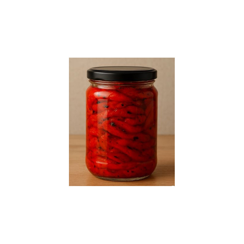 Pots de poivrons confits