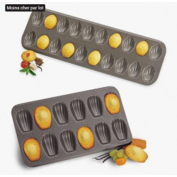 Lot de 2 moules à madeleines